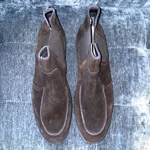 Modern Fiction Mens Black Suede Boots Size 11